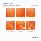 Hemway Polyurethane & Epoxy Resin Glitter 100g / 3.5oz Metallic Crystal Flake Additive for Flooring Jewelry Tumblers Glass Pigment - Microfine (1/256" 0.004" 0.1mm) - Fluorescent Peach