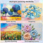 Geyoga 36 Pcs Soft Oil Pastels Bulk Artists Oil Crayons Single Color Creamy Pastels for Art Painting Drawing Blending for Back to School First Day of School Kids Students Artists(White)