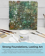 The Crafter's Workshop White Gesso Primer for Acrylic Painting -Boutique Quality, 8 oz Jar