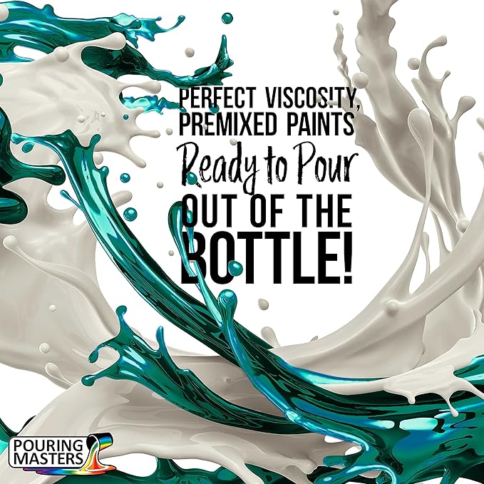 Pouring Masters Magic Aqua/Violet Iridescent Special Effects Acrylic Pouring Paint - Premium 8-Ounce Pre-Mixed Fluid Acrylic Paint - Fluid Art Supplies for Canvas, Wood, Paper, Tile & Rocks