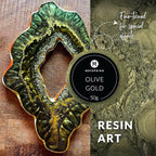 MEYSPRING Olive Gold Epoxy Resin Green Pigment - 50 Grams - Green Mica Powder for Epoxy Resin, UV Resin and Resin Art - Color Shifting Pigment