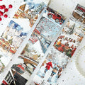 Washi Tape Set,3 Rolls City Landscape Stickers for Journaling,Christmas Washi Tape Stickers for Junk Journal Supplies,Scrapbooking,Notebook,Phone Case,DIY Craft(Victoria)