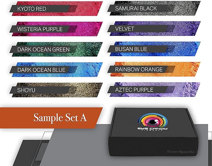 Eye Candy Pigments Variety Mica Pigment Powder Set A - Epoxy Resin Art - Woodworking - Cosmetic Grade Mica Powder - Bath Bombs - Pigment Powder Variety Pack - 50g - Non-Toxic - Skin Safe