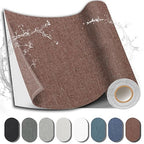 Fabric Repair Patch, 17X79 Inch Fabric Large Repair Tape, Self-Adhesive Patches for Furniture, Sofa, Car Interior, Shoes, Hand Bag, Clothing (Brown, 17X79 Inch)