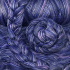 Merino Silk Luxe Tonal Designer Blend. Superfine Merino, Mulberry Silk, Tussah Silk. Top Roving for Spinning or Felting. Twilight Orchid 4oz