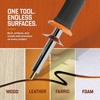 Craft Culture Wood Burning Tool Pen - Craft Burning Tools for Adults & Teens - Wood Burner Kit, Engraver, Carver, Pyrography, Woodburning - Includes 9 Premium Tips - Adjustable Temperature Control