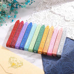 Yoption 12 Pcs Mixed Colors Sealing Wax Sticks with Wicks for Wax Seal Stamp, Wedding Invitations, Gift Wrapping, Christmas