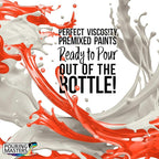 Pouring Masters Neon Bikini Orange Ready to Pour Acrylic Pouring Paint - Premium 8-Ounce Pre-Mixed Fluid Acrylic Paint - Fluid Art Supplies for Canvas, Wood, Paper, Tile & Rocks