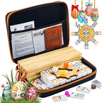 Bucher&Rossini Dominoes Set Double 12 with 4 Racks for Adults Kids, Mexican Train Dominoes Set Double 12, Mexican Train Dominoes (Double 12)