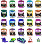 BALTIC DAY - Chameleon Mica Powder, 20 x 5g Jars of Color Shift Mica Powder Set - Epoxy Resin Color Pigment - Chameleon Powder - Holographic Mica Powder for Resin