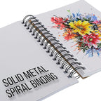 U.S. Art Supply 5.5"x8.5" Mixed Media Sketchbook, 2 Pack (60 Sheets), 98 lb (160 GSM) - Spiral-Bound Pad with Perforated Acid-Free Paper - Artist Sketch Book for Drawing, Painting, Watercolor