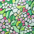 3D Stained Glass Window Film, Decorative Window Privacy Film for Bathroom,Front Door,Home, Sun Blocking Heat Control,Static Cling,23.6inch x 35.4inch Blossomray