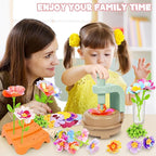 Fabric Flower Bouquets Toys, DIY Craft Kits Toys for Kids - Flowers Market Toy, Build Your Flower Bouquet, Arts & Crafts for 4 5 6 7 8 Year Toddler Girl, Educational Activity Preschool B-Day Gifts