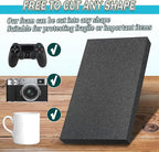 4 PCS Black Foam Padding- 16x12x1 Inch Polyurethane High Density Foam Cuttable Black Sheet Pad Cushioning Inserts for Packing Cases and Crafts