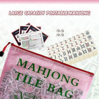 2Pack Mahjong Tile Bag, Case for American Mah Jong Set, Mahjong Gifts Accessories, Portable Card Holder Bouch, Red (Case Only)