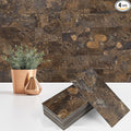 4 Pieces Peel and Stick Backsplash for Kitchen, 3" x 6" PVC Subway Tile 2024 Upgraded Rust Slate Backsplash Stick on Tile Elevate Kitchen, Bathroom, Fireplace,RV