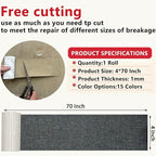 Linen Repair Tape 4x70 Inch Self-Adhesive Couch Patch Repair Fabric Patch for Furniture,Sofas,Cushion,Chairs,Bags,Linen Goods(Dark Grey)