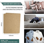 Azobur Couch Patch Repair Fabric,Microfiber Fabric, Self-Adhesive, for Sofa Repair and Upholstery, 2 Pieces, 9.5 x 11 inches (Light Brown)