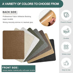 Azobur Couch Patch Repair Fabric,Microfiber Fabric, Self-Adhesive, for Sofa Repair and Upholstery, 2 Pieces, 9.5 x 11 inches (Brown)