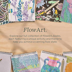 Lifelines FlowArt Activity Pad, 4-Pack - Guided Art Meditations with Markers - Color by Letter, Dot-Pop and More, Coloring Books for Teens, Adults & Seniors