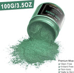 Nori Green Mica Powder(100g) Big Bottle Pigment Powder Multipurpose DIY Arts and Crafts Additive, Woodworking, Epoxy, Resin, Natural Bath Bombs, Paint, Soap,Nail Polish, Lip Gloss(Nori Green, 3.5oz)