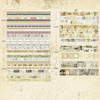 36 Rolls Vintage Washi Tape Pack Retro Arts Adhesive Tapes Wide Chronicle Decorative Masking Tape Sets for Craft, Kids, Scrapbook, DIY, Gift Wrapping (Duke Jorge)