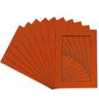 Pack of Ten Acid Free 11x14 Mats Bevel Cut for 8.5x11 Photos - Basketball Texture Precut Matboards With Backing Boards and Self Seal Photo Mat Bags For Pictures, Photos, Framing - 4-ply Thickness