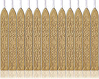 Yoption 12Pcs Sealing Wax Sticks with Wicks, Antique Gold Totem Fire Manuscript Seal Wax Sticks for Wax Seal Stamp (Antique Gold)