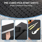 Coengwui Pick and Pluck Foam Inserts, Pre-cubed Pick Apart Sheets for Crafts Toolbox Game Box Camera Cases Drawer Storage (4Pcs 12 x 12 x 2 Inch)