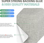 Azobur Coarse Linen Repair Patches, 6 Piece Self-Adhesive Linen Fabric Patches, Multi Color, Can be Used for Linen Sofa Repair and Linen Clothes Repair, Quick Fix Sofa.(Light Gray)