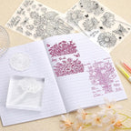ORIGACH 9 Sheets Plants and Flowers Clear Stamps Silicone Transparent Stamps for Card Making Decoration and DIY Scrapbooking