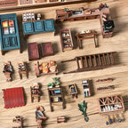 ISSEVE Book Nook Kit - DIY Miniature House Kit for Adults, Teens and Beginners, Dollhouse Booknook Craft Tiny House Bookshelf Decor 3D Wooden Puzzle, Gifts for Friends Family (Bear Restaurant)