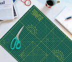 Self Healing Cutting Mat A2 18"x24" – Double Sided 5-Ply Craft Mat for Sewing, Quilting, Fabric, Scrapbooking – Green/Green