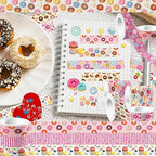 Donut Washi Tape Set 12 Rolls,Cute Washi Tape Candy Cake Gifts Wrapping Decorative Paper Stickers Decorative Tapes for DIY Art Crafts Wrapping Decor Junk Journal Scrapbooking Gifts Stickers