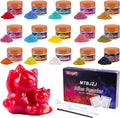 MTBJZJ Mica Powder for Resin, 15 Colors - 20g/Bottle of Epoxy Resin Color Pigment,for Candle Dye, Lip Gloss Pigment, Soap Making, Slime Colorant, Paint, Bath Bombs,Nail Polish and Eye Shadow