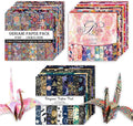 Origami 6x6 Paper Kit 150 Sheets 150 Vivid Colors Double Sided Same Printed Traditional Patterns Square for Arts Crafts Projects Japan Traditional Chiyo.Ethnic Style