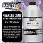 Pouring Masters 32 Oz (Quart) Acrylic Pearlescent Effects Medium - Creates Pearl Iridescent Metallic Shimmer for Fluid Art & Acrylic Painting