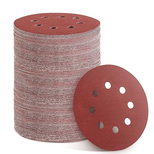 150pcs 240 Grit Sanding Discs, 5-Inch 8-Hole Sandpaper, for Woodworking or Automotive
