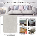 Fine Linen Repair Patches,Self-Adhesive Linen Fabric Patches,8X11 inch 2 PCS,Multi Color, Can be Used for Linen Sofa Repair and Linen Clothes Repair(8" x 11"-2PCS,Cream-Gray 2.0)