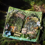 Forest Adventure Transparent PET Scrapbook Tape Set with Clip - 4 Rolls Tree and Landscape Scenery Design Stickers for Journals Planners Crafts and Gift Ideas
