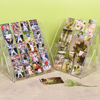 2 Pack Elevated 5 Tier Clear Acrylic Card Display Stand for Trading Cards, Sports Cards, Greeting Cards, Stickers – Slanted Holder for PSA Slabs, Vendors, Collectors & Retail (5 Tier 2 Pack)