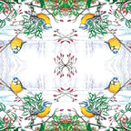 20-ct 13x13 Christmas Paper Decoupage Napkins, 3-Ply Servilletas Tissue Napkin for Dinner and Parties, Disposable Napkins (Winter Tits)