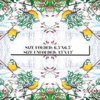 20-ct 13x13 Christmas Paper Decoupage Napkins, 3-Ply Servilletas Tissue Napkin for Dinner and Parties, Disposable Napkins (Winter Tits)