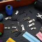 217 Pieces Zipper Repair Kit Replacement, Zipper Pulls, Head Slider, Installation Tools, Stopper Slider Repair Tool Kit for Metal Plastic Nylon Coil Jacket Zippers (Size 8/5/3)