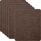 Azobur Coarse Linen Repair Patches, 6 Piece Self-Adhesive Linen Fabric Patches, Multi Color, Can be Used for Linen Sofa Repair and Linen Clothes Repair, Quick Fix Sofa.(Dark Brown)