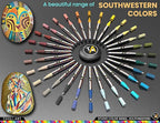 28 Southwestern Colors Acrylic Paint Pens Studio Color Series Markers Set 0.7mm Extra Fine Tip, Rock Painting, Glass, Mugs, Wood, Metal, Canvas, DIY, Detailing. Non Toxic, Waterbased, Quick Drying