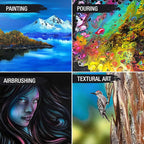 U.S. Art Supply X-Large Stretched Canvas for Painting 30x30 inch Gallery Depth 1-1/2" Thick, 2-Pack - 12oz Acrylic Gesso Triple Primed, Professional Artist Quality, 100% Cotton - Oil, Pouring Paint