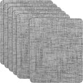 Azobur Coarse Linen Repair Patches, 6 Piece Self-Adhesive Linen Fabric Patches, Multi Color, Can be Used for Linen Sofa Repair and Linen Clothes Repair, Quick Fix Sofa.(Dark Gray)