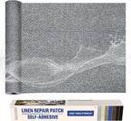 KING MOUNTAIN Linen Repair Patches, Self-Adhesive Linen Fabric Patches, 16X80 inch Extra Size, Multi Color, Can be Used for Linen Sofa Repair and Linen Clothes Repair (Charcaol Grey1.0)