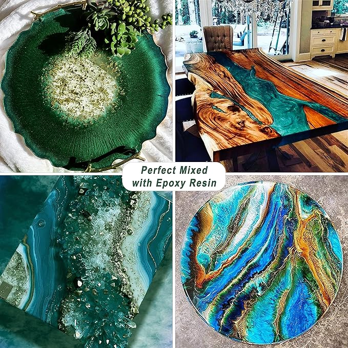 Nori Green Mica Powder(100g) Big Bottle Pigment Powder Multipurpose DIY Arts and Crafts Additive, Woodworking, Epoxy, Resin, Natural Bath Bombs, Paint, Soap,Nail Polish, Lip Gloss(Nori Green, 3.5oz)